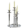 KERZENHALTER - Chromfarben/Nickelfarben, Design, Metall (24,5/36/24,5cm) - Ambia Home