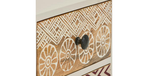 NACHTSCHRANK 40/55/35 cm Mangoholz vollmassiv  - Goldfarben/Schwarz, LIFESTYLE, Holz/Metall (40/55/35cm) - Landscape