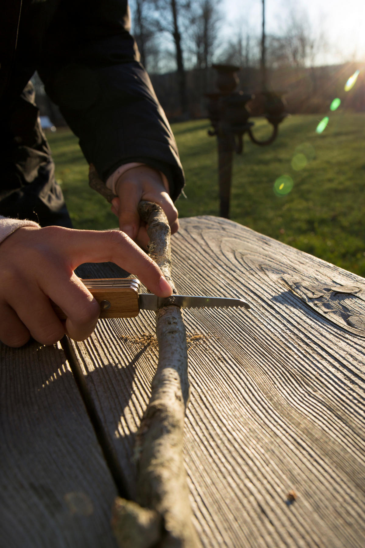 ŽEPNI NOŽ - bež, Basics, kovina/les (12/1,8/20,5cm) - Kikkerland