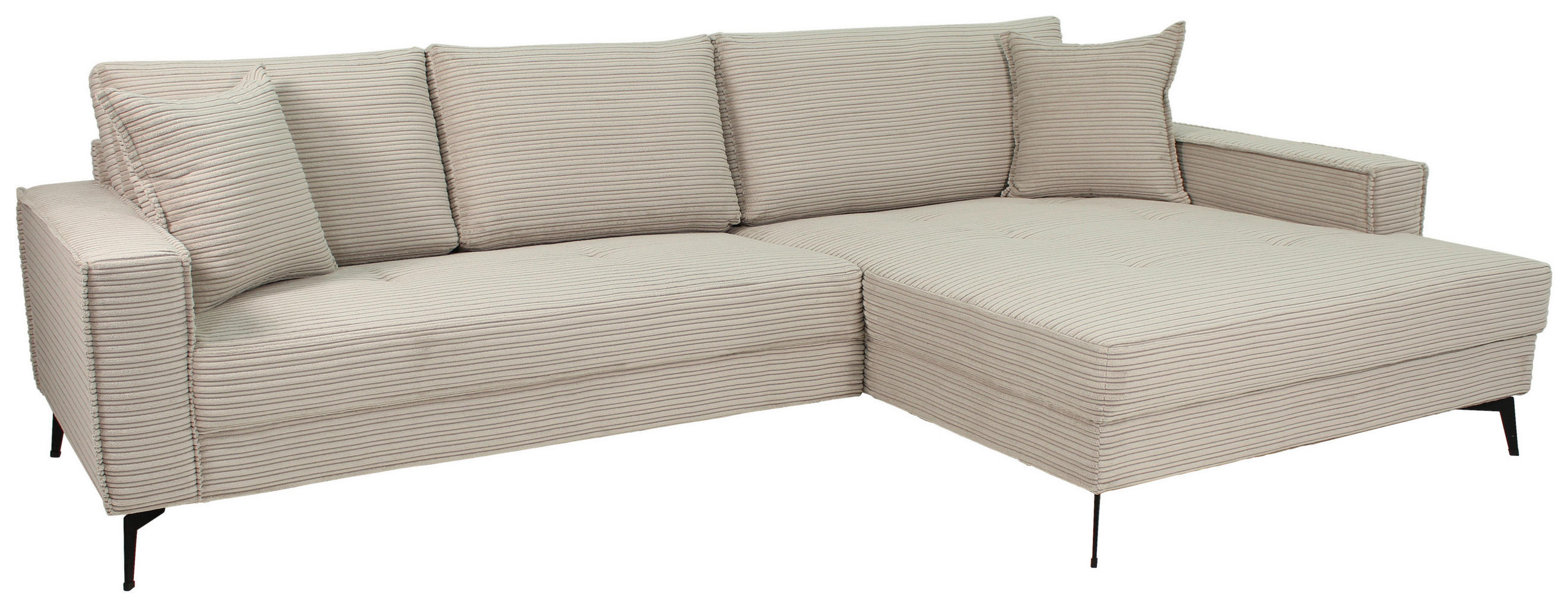 ECKSOFA Hellgrau, Beige  - Beige/Hellgrau, Trend, Textil (286/173cm) - P & B