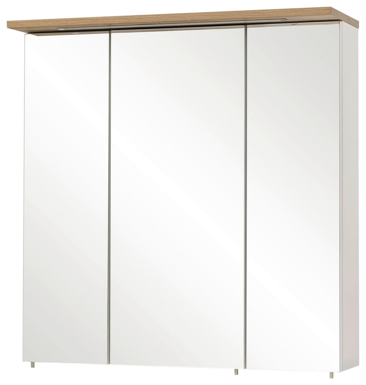 SPIEGELSCHRANK 70,4/72,3/23,7 cm  - Eichefarben/Silberfarben, MODERN, Glas/Holzwerkstoff (70,4/72,3/23,7cm) - Stylife