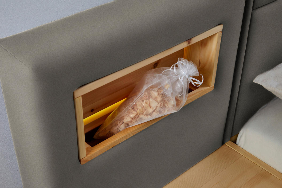 BETT 180/200 cm  in Zirbelkieferfarben  - Zirbelkieferfarben, Natur, Holz (180/200cm) - Valnatura