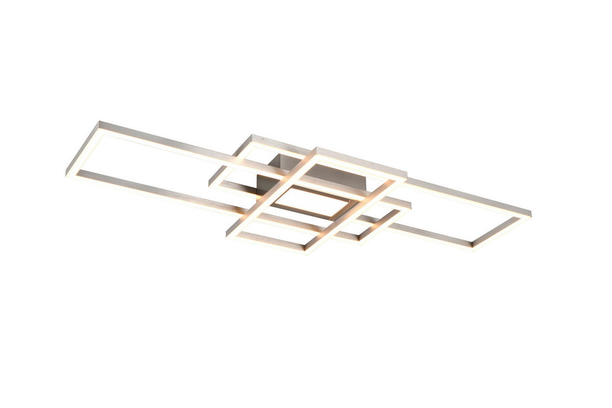 STROPNÉ LED SVIETIDLO, 70/30/6,2 cm - niklová, Basics, kov/plast (70/30/6,2cm) - Novel
