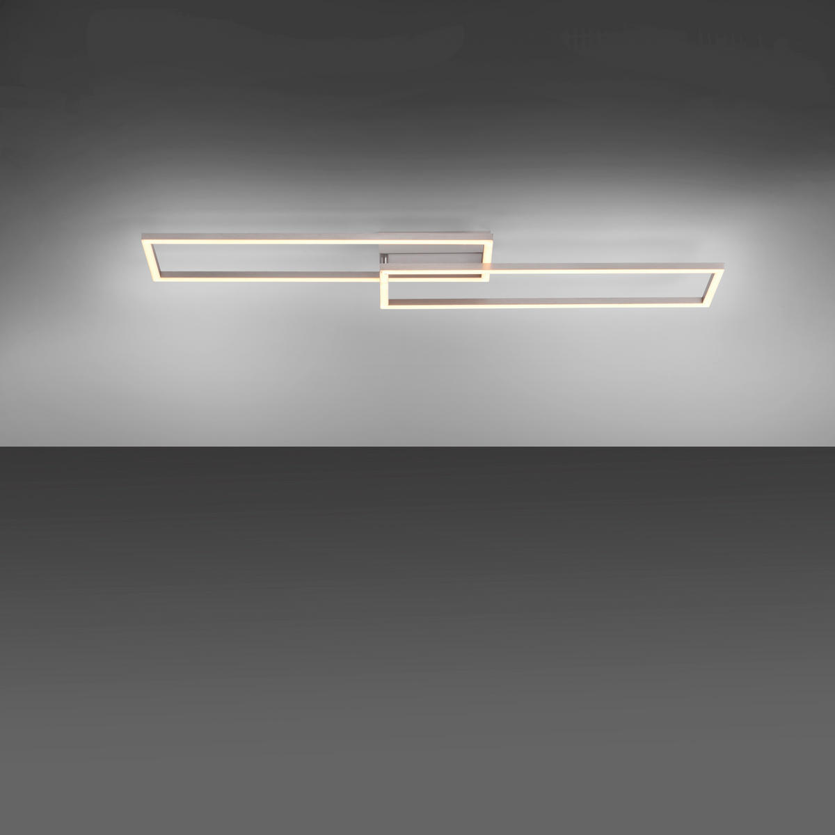 LED SVJETILJKA STROPNA  - boje oplemenjenog čelika, Design, metal/plastika (92,4/22/7cm)