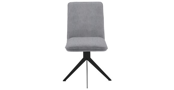 STUHL Webstoff Schwarz, Grau - Schwarz/Grau, Design, Textil/Metall (46,5/87/64cm) - Voleo