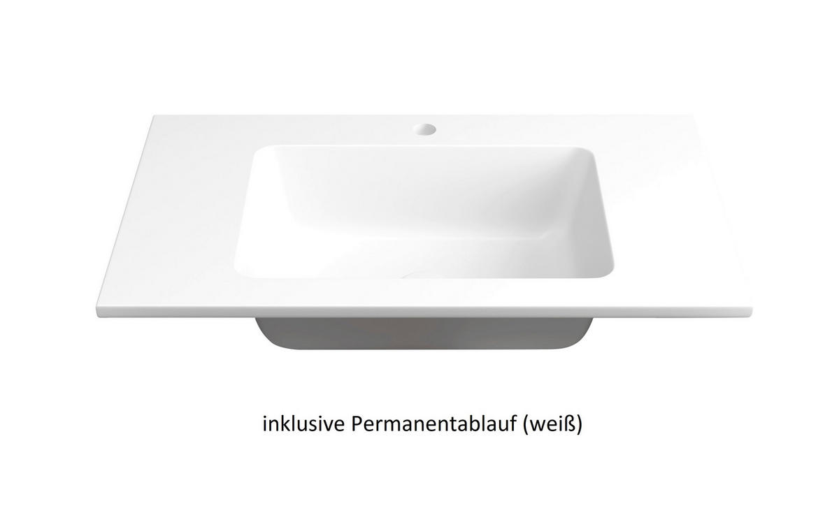 WASCHTISCHKOMBI  - Kaschmir/Schwarz, MODERN, Keramik/Holzwerkstoff (80/54/47cm) - Held