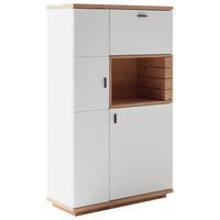 HIGHBOARD Weiss, Wildeiche  90/150/37 cm  - Wildeiche/Weiss, Design, Holz/Holzwerkstoff (90/150/37cm) - Novel
