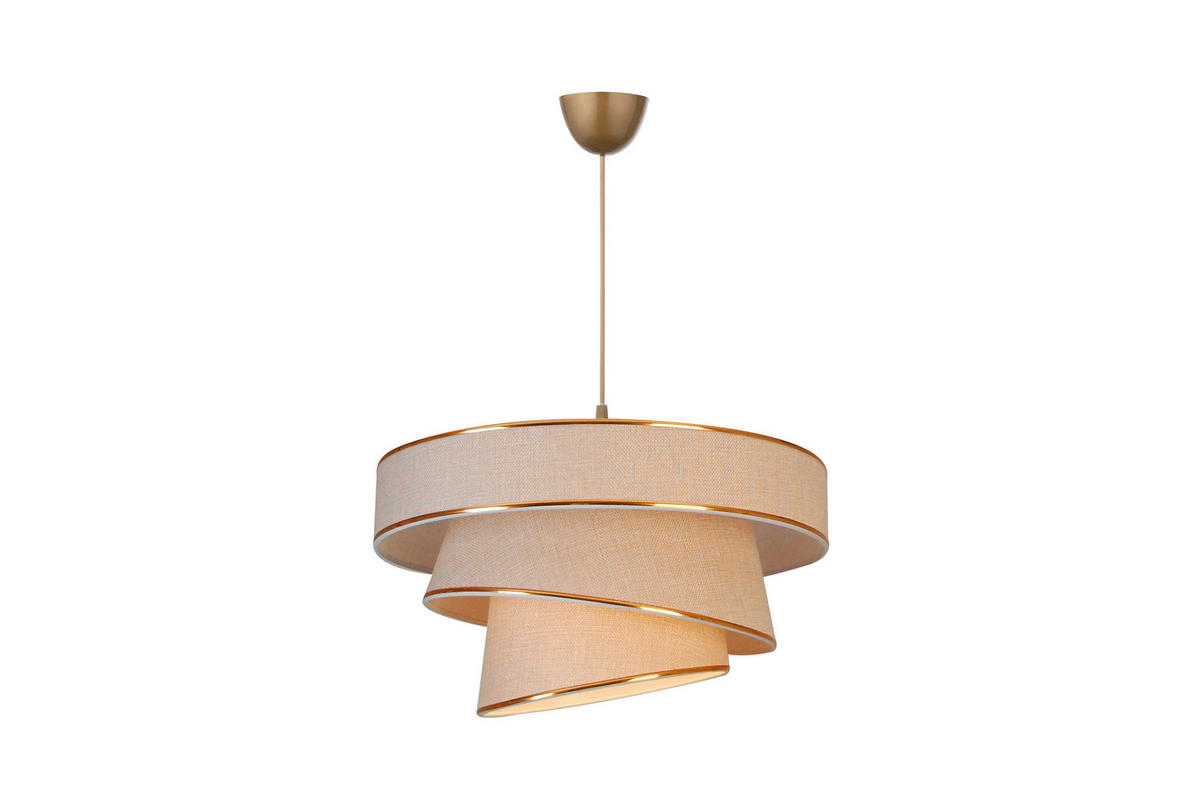 HÄNGELEUCHTE 40/125 cm   - Creme, Trend, Kunststoff/Textil (40/125cm) - Novel