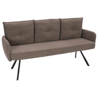 SITZBANK 180/93/67 cm Cord Braun Metall  - Schwarz/Braun, Design, Textil/Metall (180/93/67cm) - Novel