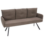 SITZBANK 180/93/67 cm Cord Braun Metall  - Schwarz/Braun, Design, Textil/Metall (180/93/67cm) - Novel
