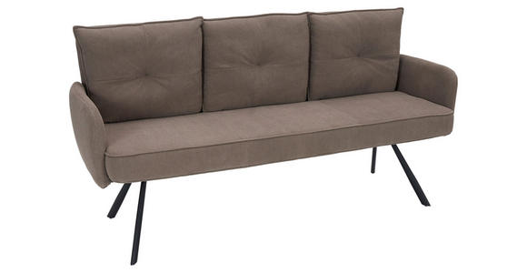 SITZBANK 180/93/67 cm Cord Braun Metall  - Schwarz/Braun, Design, Textil/Metall (180/93/67cm) - Novel