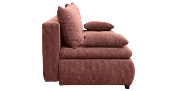 SCHLAFSOFA Webstoff, Plüsch Rotbraun - Rotbraun/Schwarz, KONVENTIONELL, Textil (203/72-96/98cm) - Novel