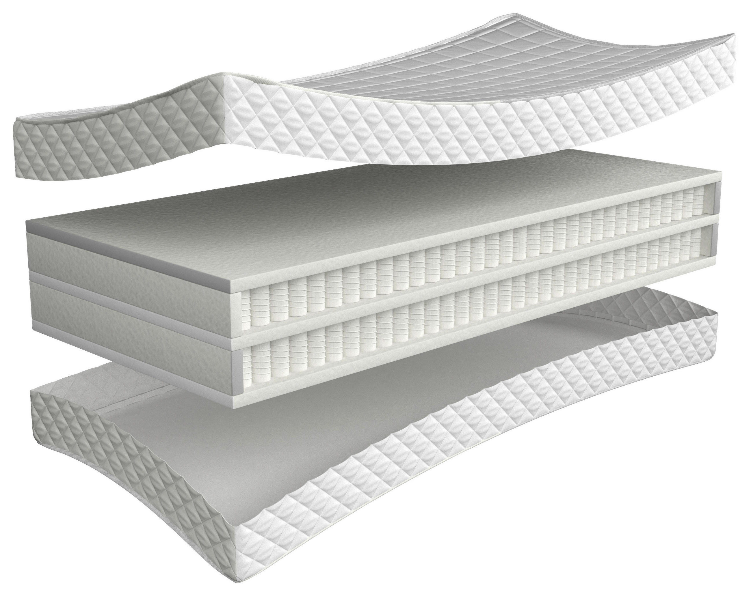 BOXSPRINGMATRATZE 80/200 cm, Höhe ca.: 35 cm,  - Weiß, Basics, Textil (80/200cm) - Chameo