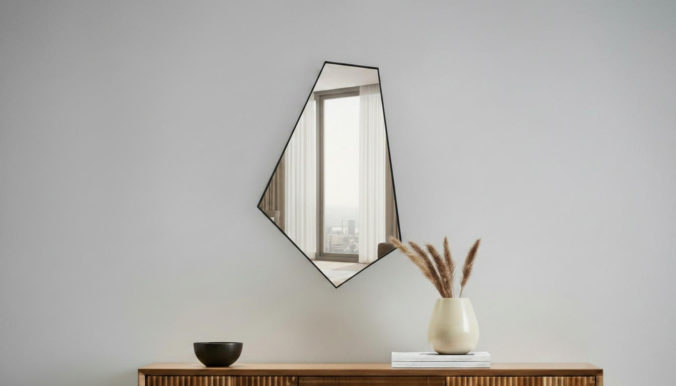 WANDSPIEGEL 51/75/2,5 cm    in Freiform  - Schwarz, Trend, Glas/Holzwerkstoff (51/75/2,5cm) - Landscape