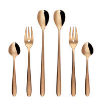 SADA PRÍBOROV, ušľachtilá oceľ, 6-dielne - ružové zlato, Romantik / Landhaus, kov - Sola