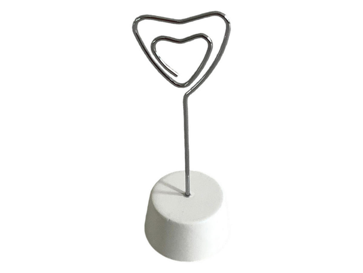 MENÜKARTENHALTER    - Weiß, Basics, Kunststoff (3,5/10cm)