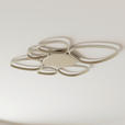 LED-DECKENLEUCHTE Acrux 89,5/79/4 cm  - Sandfarben, Design, Kunststoff/Metall (89,5/79/4cm) - Novel