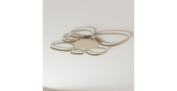 LED-DECKENLEUCHTE Acrux 89,5/79/4 cm  - Sandfarben, Design, Kunststoff/Metall (89,5/79/4cm) - Novel