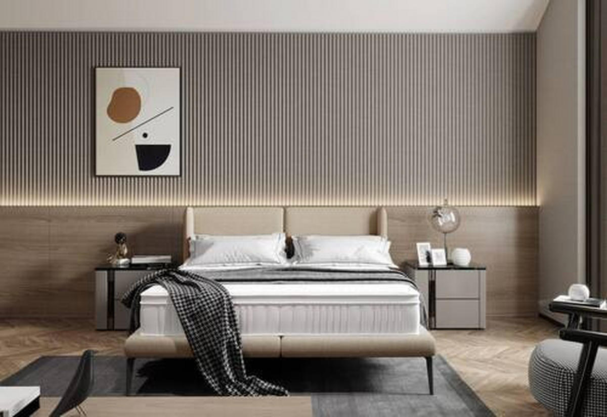 KÁRPITOZOTT ÁGY 180/200 cm  konyak  - fekete/konyak, Modern, textil/fém (180/200cm) - Livetastic