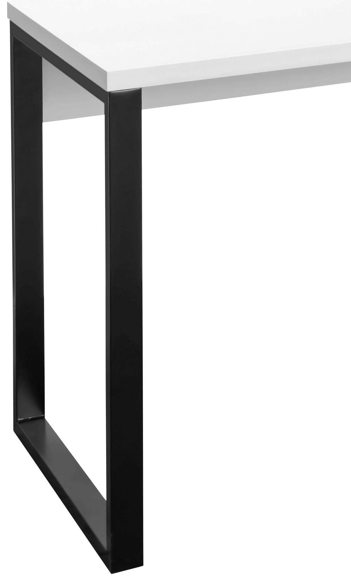 ÍRÓASZTAL  - fekete/fehér, Modern, faalapú anyag/fém (140/59/76cm) - Livetastic