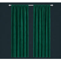 Draperie Confecționată obscuritate  - verde închis, Basics, textil (140/245cm)