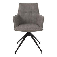 GARTENSTUHL Aluminium, Edelstahl Anthrazit, Grau  - Anthrazit/Grau, MODERN, Textil/Metall (56/90/64cm) - Amatio