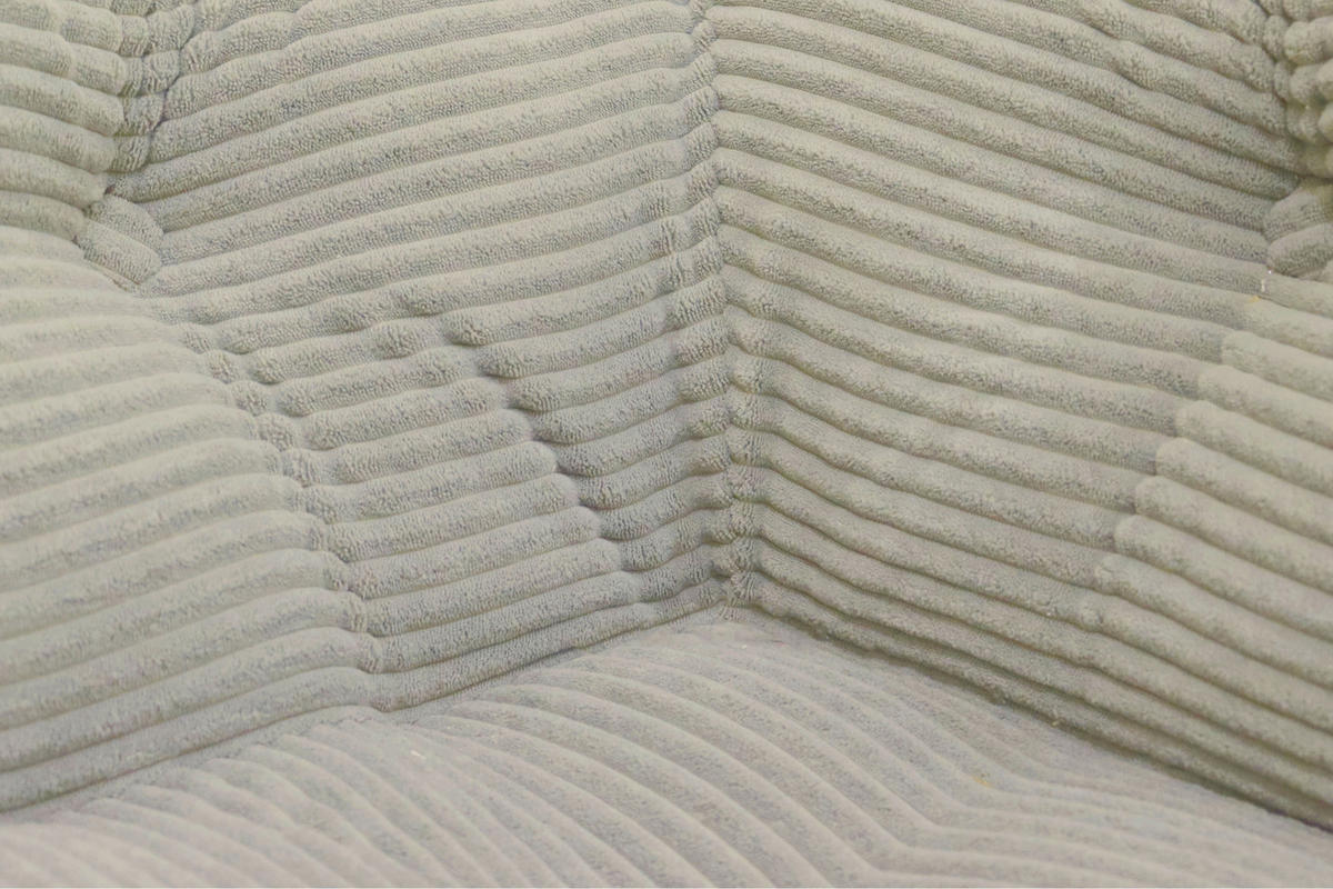 ECKELEMENT in gerippt   - Elfenbein, Design, Textil (80/43/80cm) - P & B