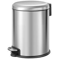 ABFALLSAMMLER Milano 3 L  - Edelstahlfarben/Schwarz, Basics, Kunststoff/Metall (17,8/25,4/22,9cm) - Fackelmann