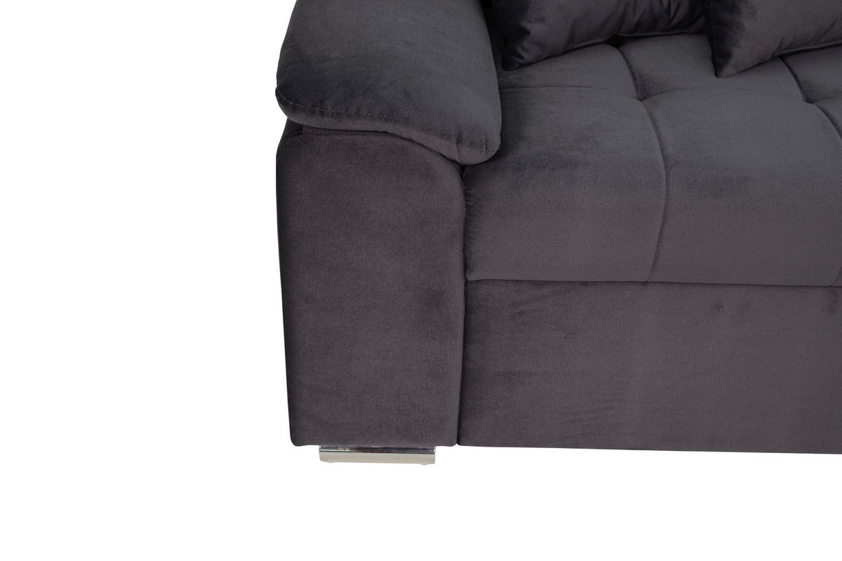 ECKSOFA Grau Zierkissen  - Grau, Trend, Textil (257/167cm) - Livetastic