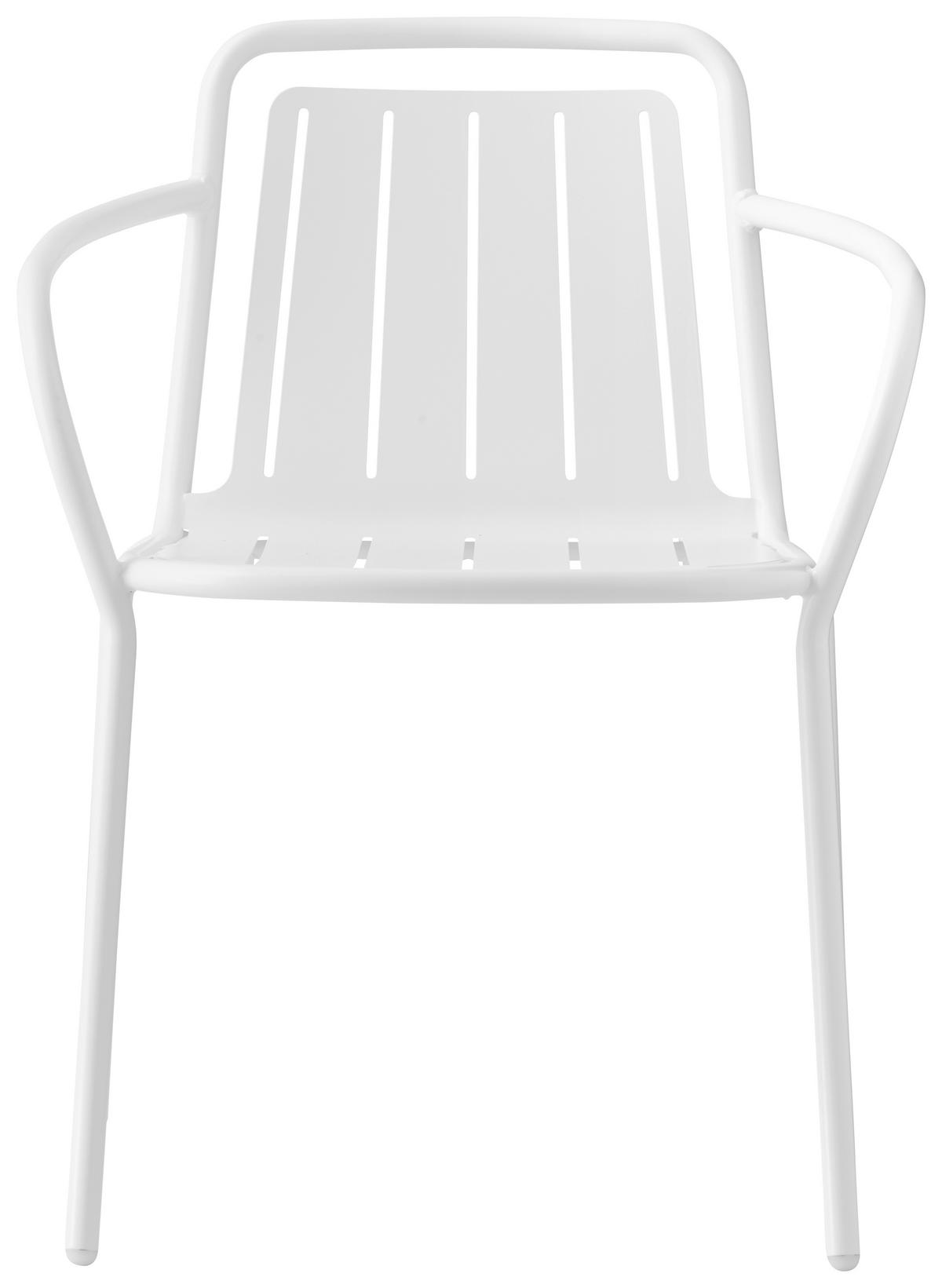 GARTENSTUHL Edelstahl Weiß  - Weiß, Basics, Metall (60/79/53cm) - Connubia 