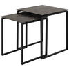 SET MIZIC, črna  - črna, Trend, kovina/steklo (43/50/43/50/50/55cm) - Livetastic