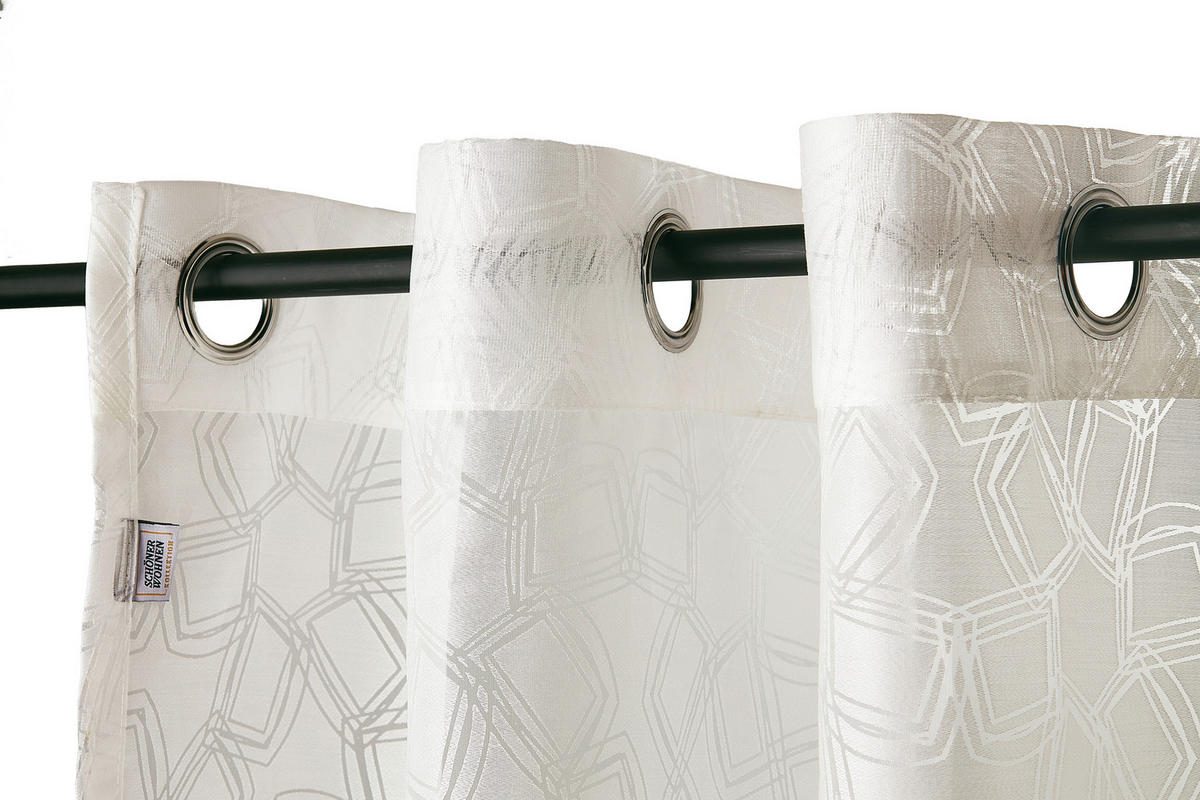 ÖSENSCHAL SW-Type weiß transparent 140/250 cm   - Creme/Weiß, Design, Textil (140/250cm) - Schöner Wohnen