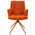 ARMLEHNSTUHL  in Eisen Chenille  - Orange, LIFESTYLE, Textil/Metall (59,5/90,5/62,5cm) - Novel