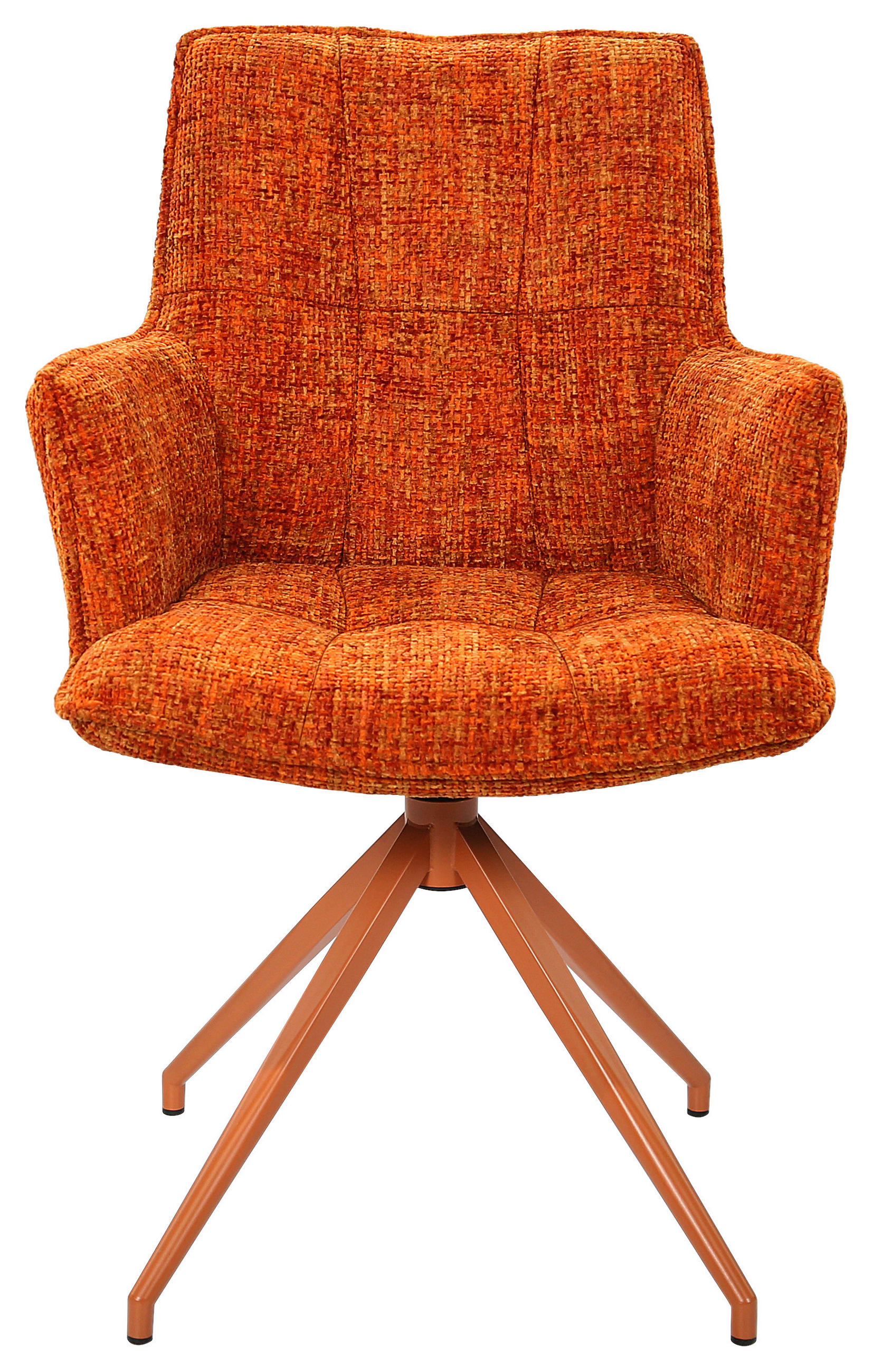 ARMLEHNSTUHL  in Eisen Chenille  - Orange, LIFESTYLE, Textil/Metall (59,5/90,5/62,5cm) - Novel