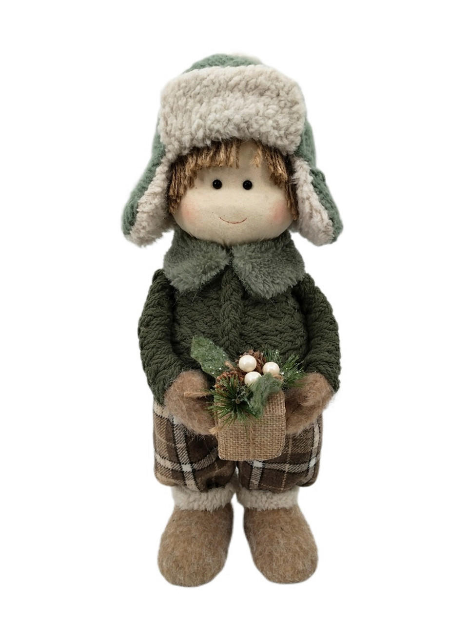 DEKOFIGUR KIND  - Multicolor, LIFESTYLE, Naturmaterialien/Kunststoff (15/42/16cm) - X-Mas