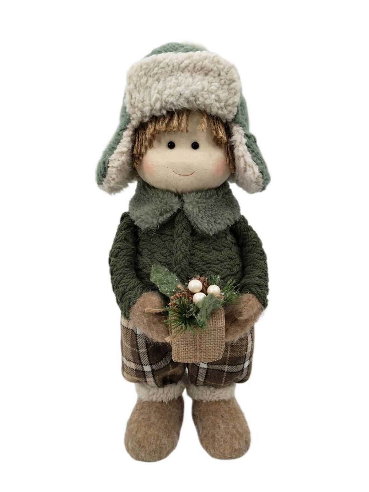 DEKOFIGUR KIND  - Multicolor, LIFESTYLE, Naturmaterialien/Kunststoff (15/42/16cm) - X-Mas
