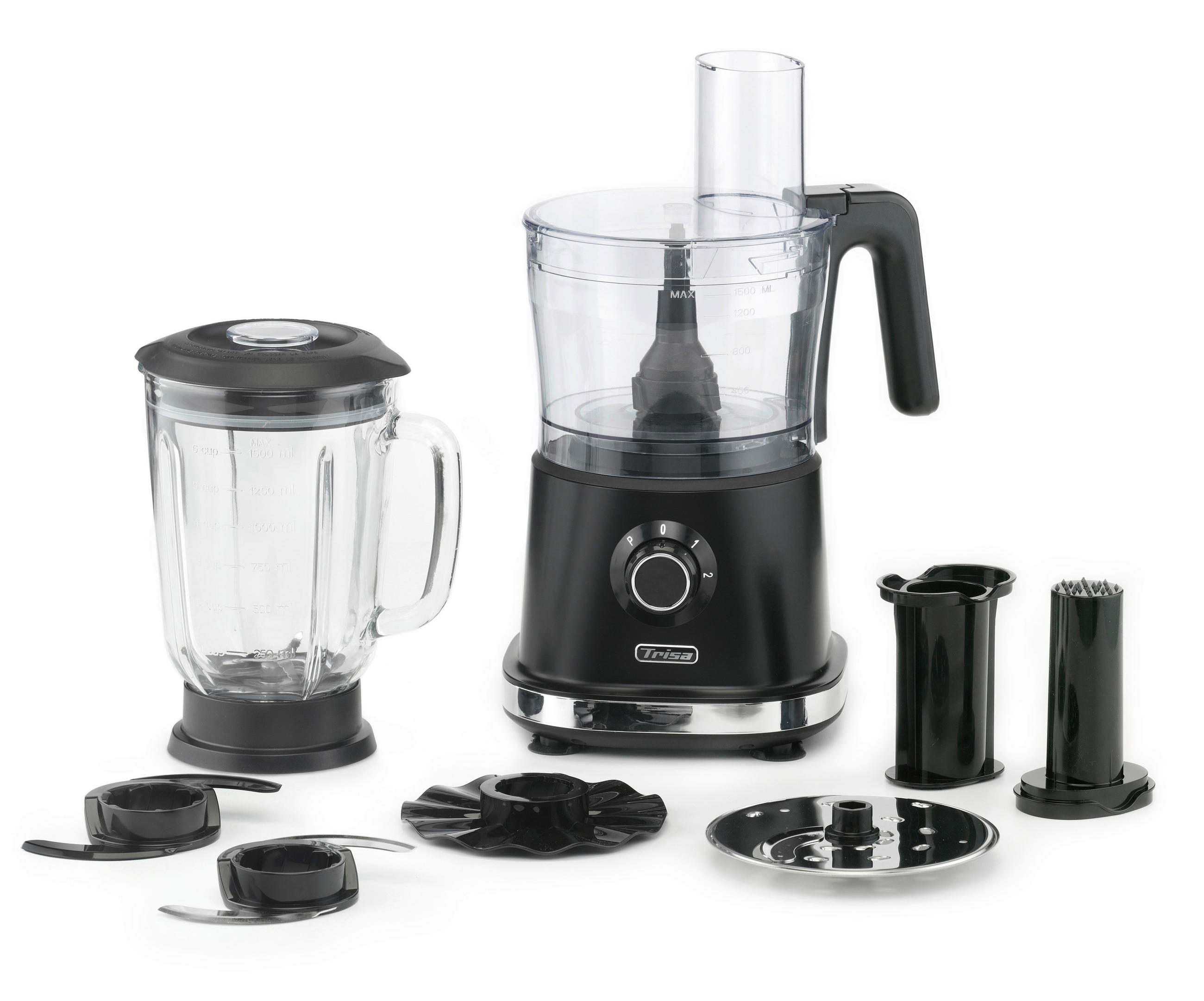 STANDMIXER  - Schwarz, Design, Kunststoff/Metall (25/20/38cm) - Trisa Electronics