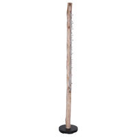 LED-STEHLEUCHTE 23/151 cm    - Klar/Schwarz, Natur, Holz/Kunststoff (23/151cm) - Globo