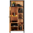 VITRINE in Anthrazit, Eichefarben  - Eichefarben/Anthrazit, Design, Glas/Holzwerkstoff (76/172/40cm) - Carryhome