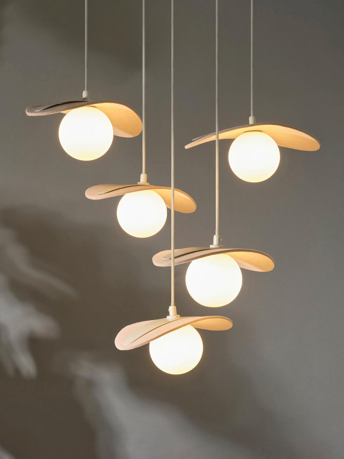 HÄNGELEUCHTE 50/50/150 cm  - Beige, Design, Glas/Textil (50/50/150cm) - Osram