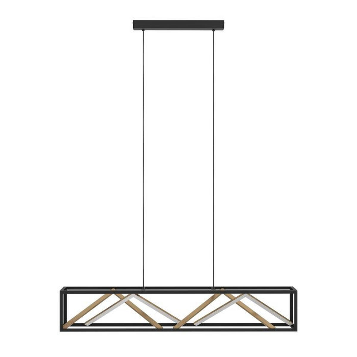 LED LUSTER       - zlatno-braon/crna, Dizajnerski, metal (150/20/116cm)