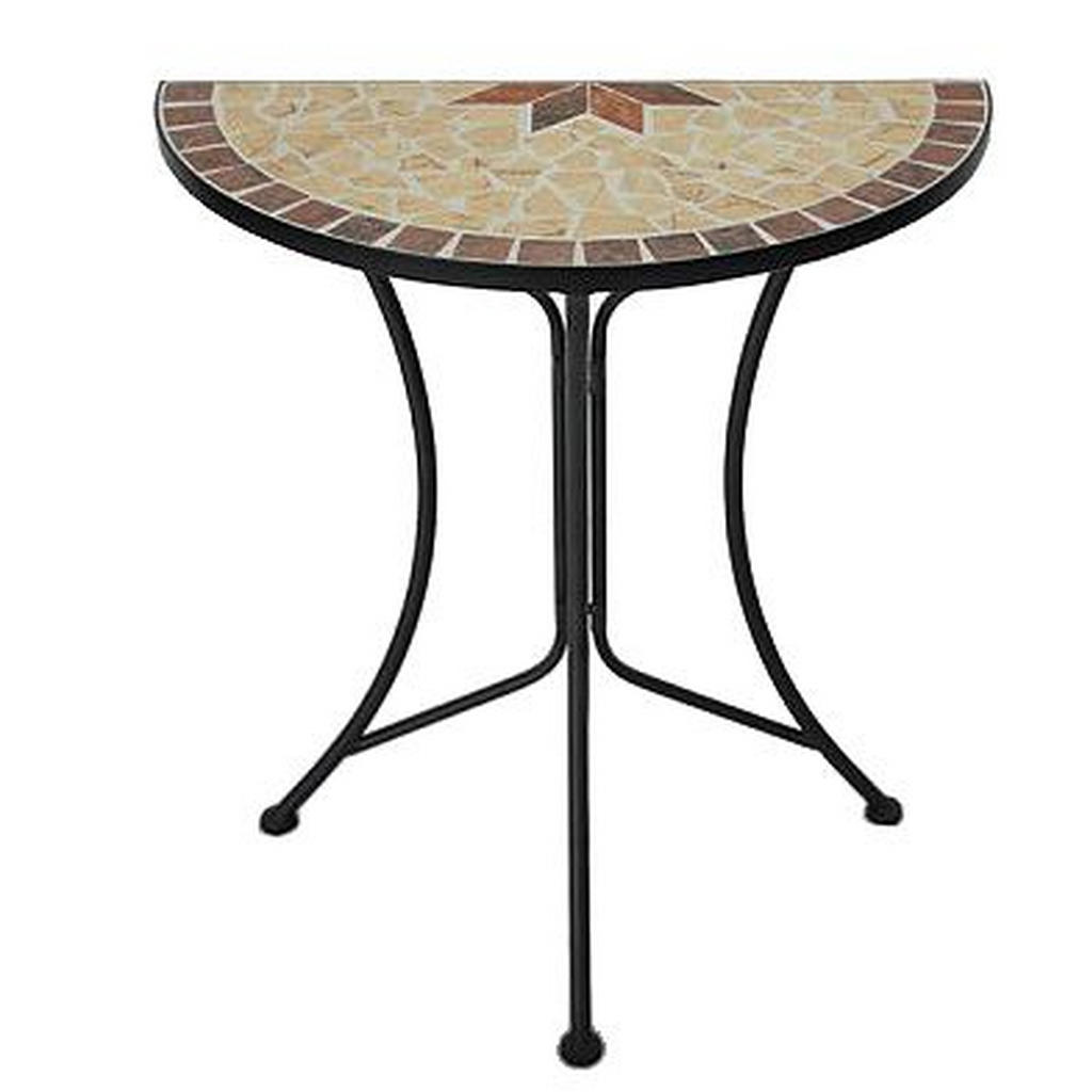 Gartentisch Mosaik Amarillo Metall/stein L: 60 Cmhalbrd