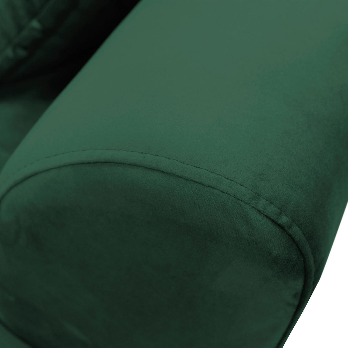 ECKSCHLAFSOFA  mit Armteil rechts, Rücken echt Velours Grün  - Schwarz/Grün, Design, Textil/Metall (277/187cm) - Livetastic
