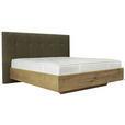 BOXSPRINGBETT 180/200 cm  in Waldgrün, Wildeiche  - Waldgrün/Wildeiche, Natur, Holz/Textil (180/200cm) - Valnatura