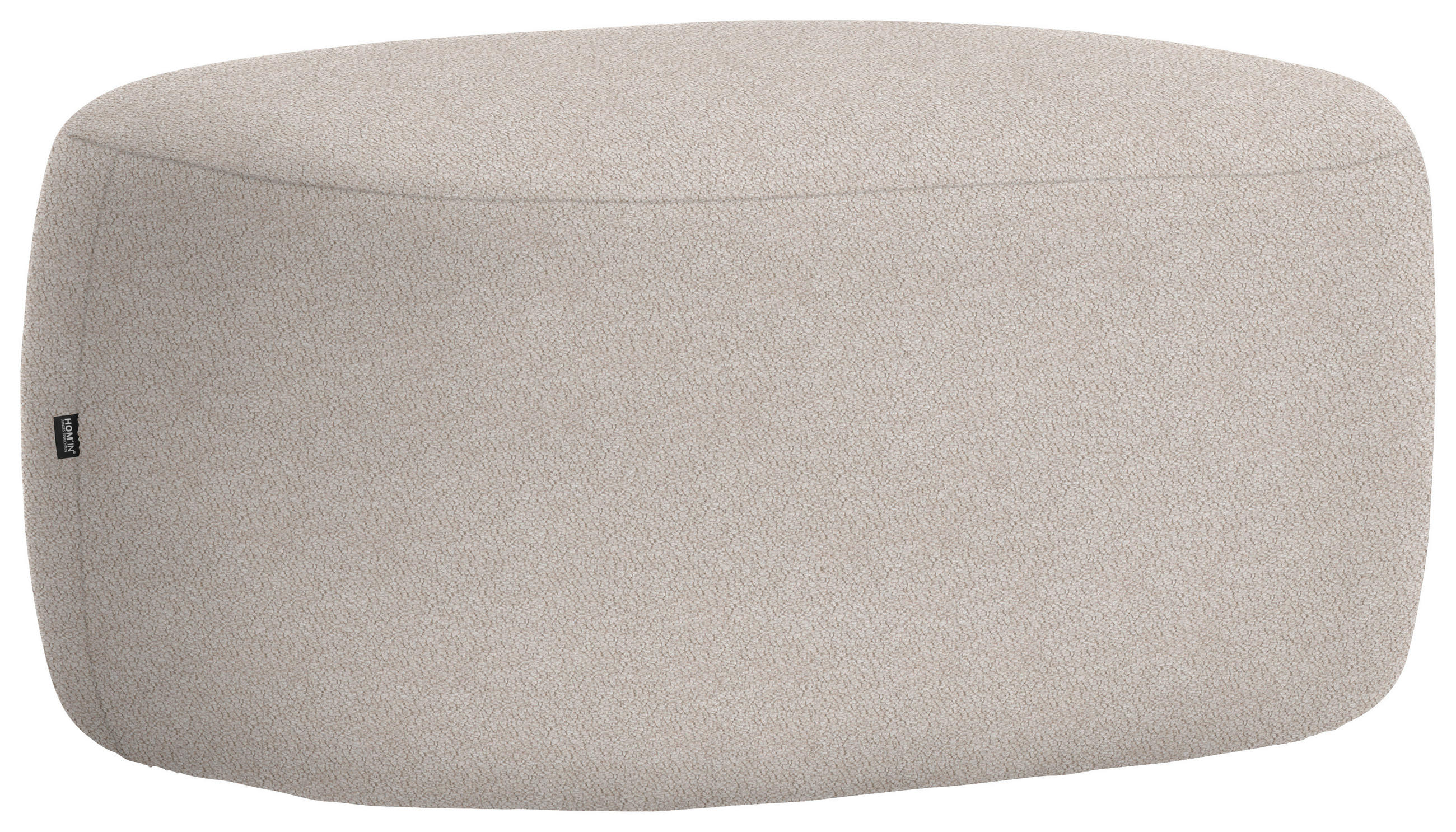 HOCKER in Textil Greige  - Greige/Schwarz, MODERN, Kunststoff/Textil (88/43/66cm) - Hom`in