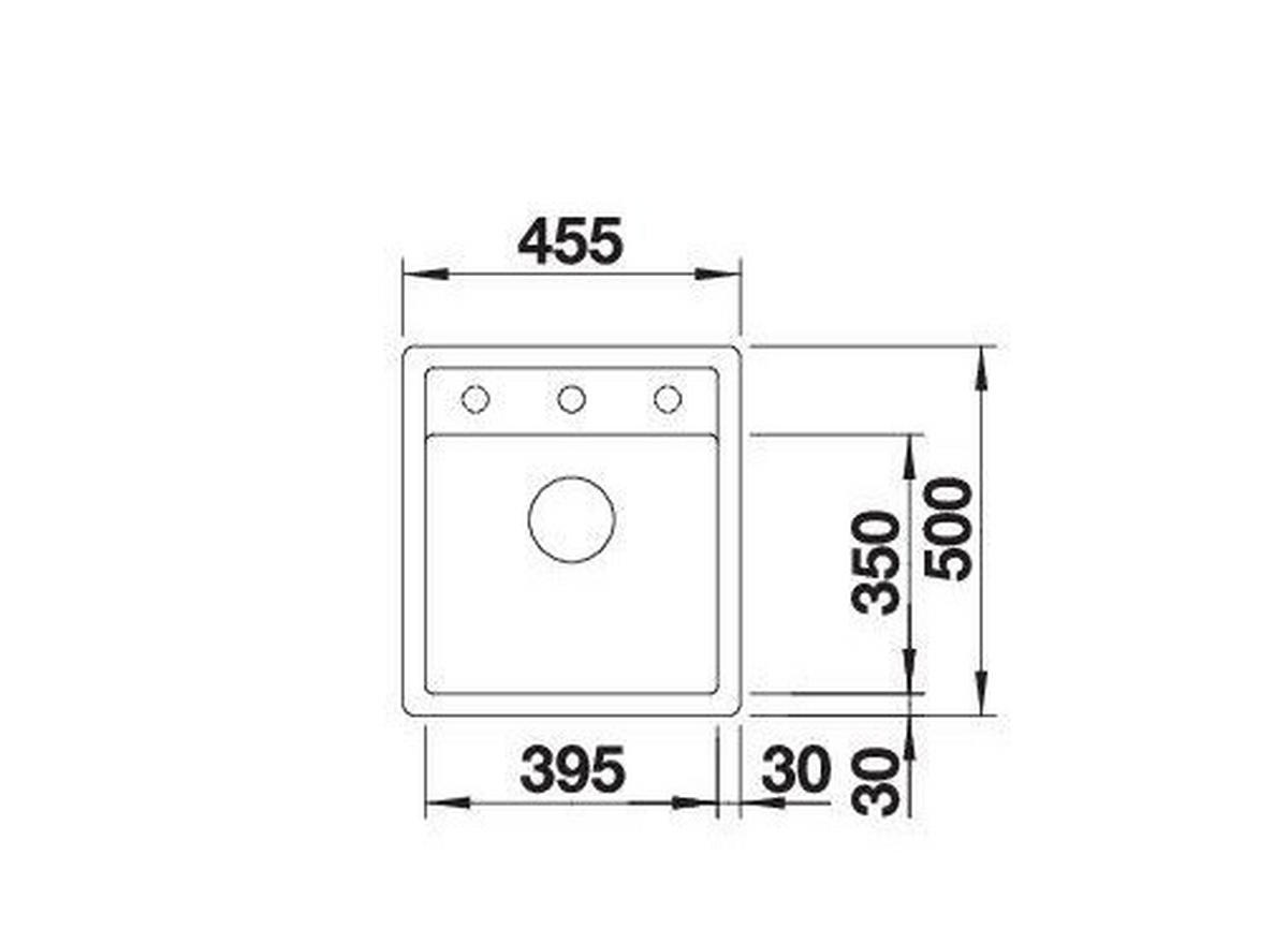SPÜLE 518847  - Grau, Basics, Stein (50/20,2/45,5cm) - Blanco