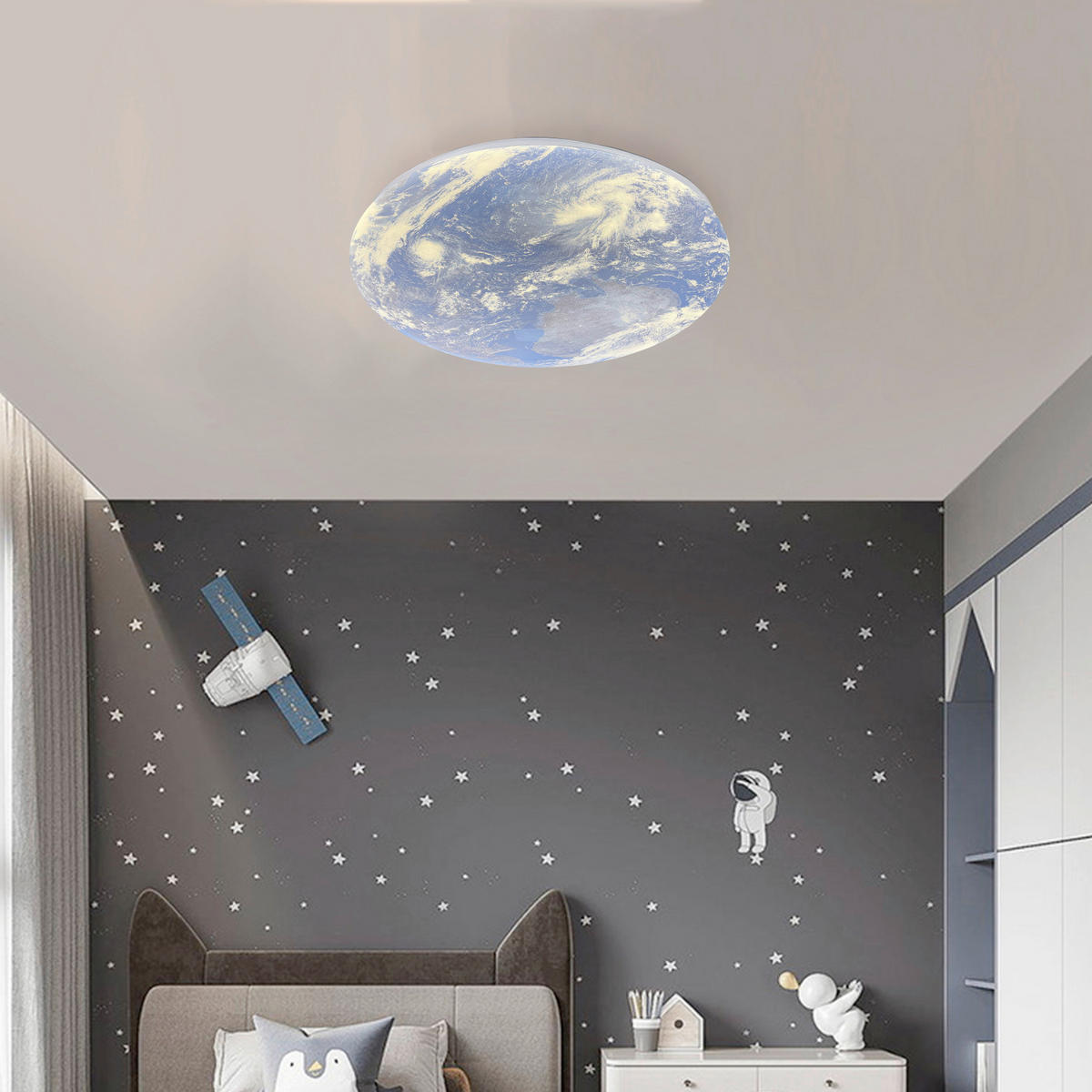 LED-DECKENLEUCHTE Tierra  8/33/33 cm  - Blau, Design, Kunststoff (8/33/33cm)
