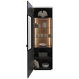 VITRINE Anthrazit  60,8/198,6/40 cm  - Anthrazit/Schwarz, Design, Glas/Holz (60,8/198,6/40cm) - Dieter Knoll