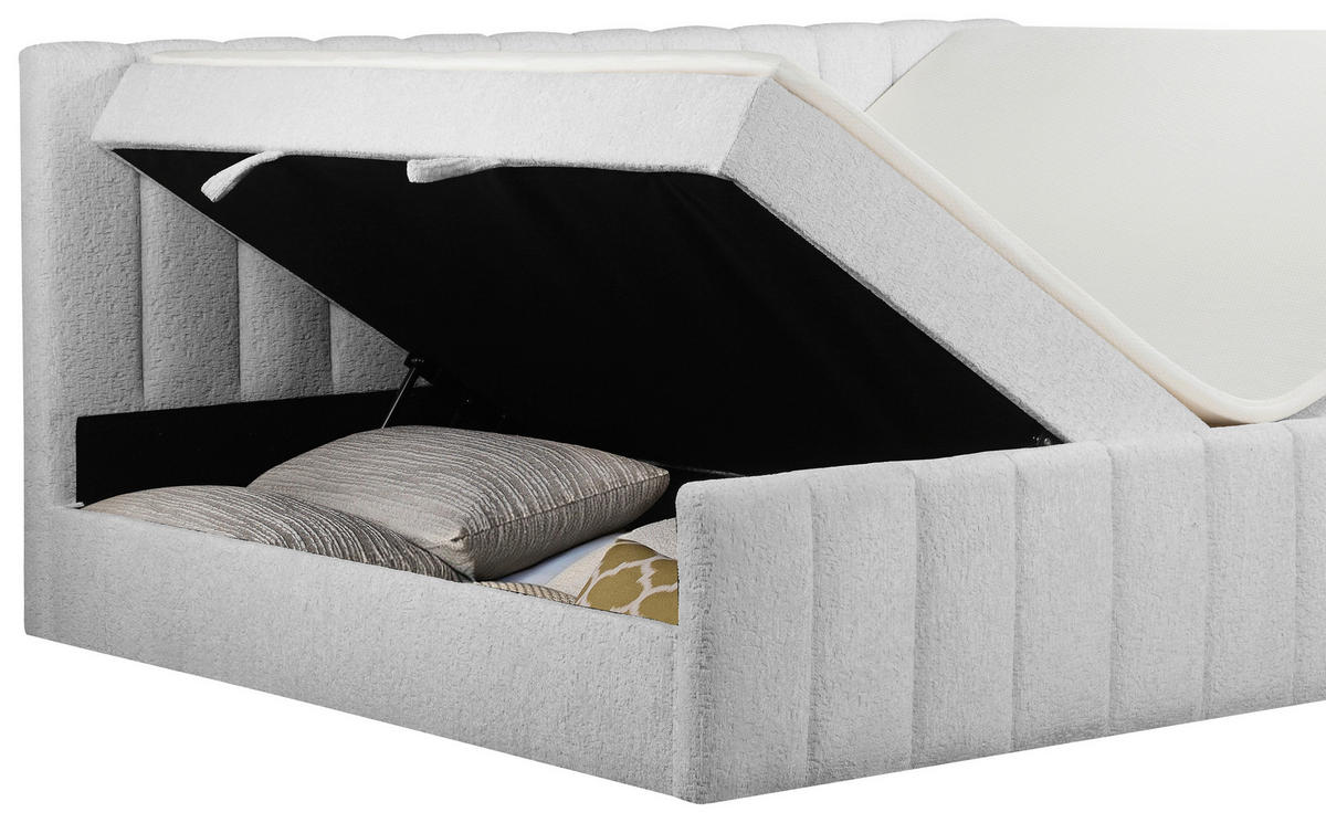 FAMILIENBETT 240/200 cm, Silberfarben  - Silberfarben/Schwarz, Basics, Kunststoff/Textil (240/200cm) - Chameo