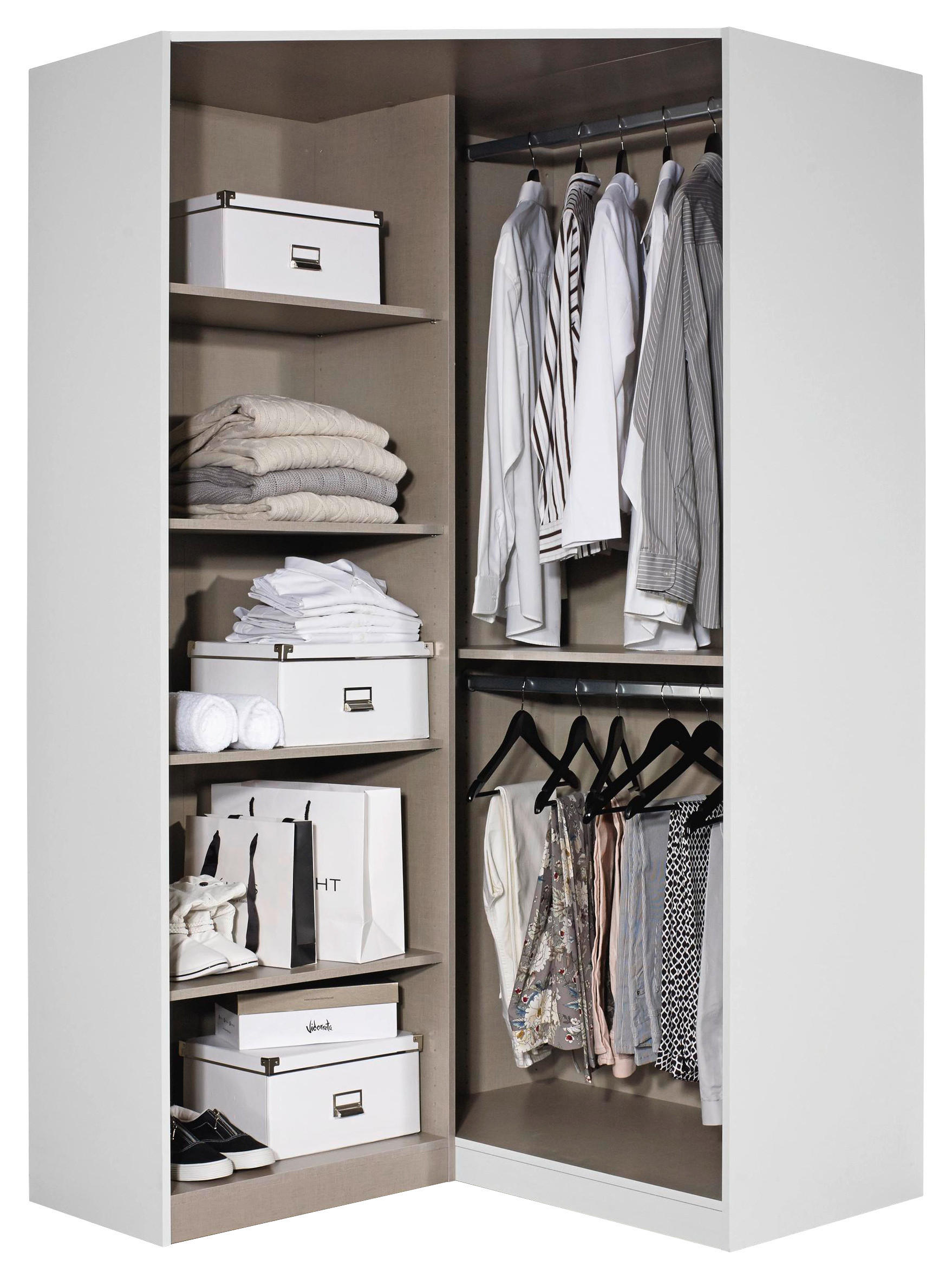 ECKSCHRANK 117/197/104 cm  - Weiß, MODERN, Holzwerkstoff (117/197/104cm) - Rauch Möbel